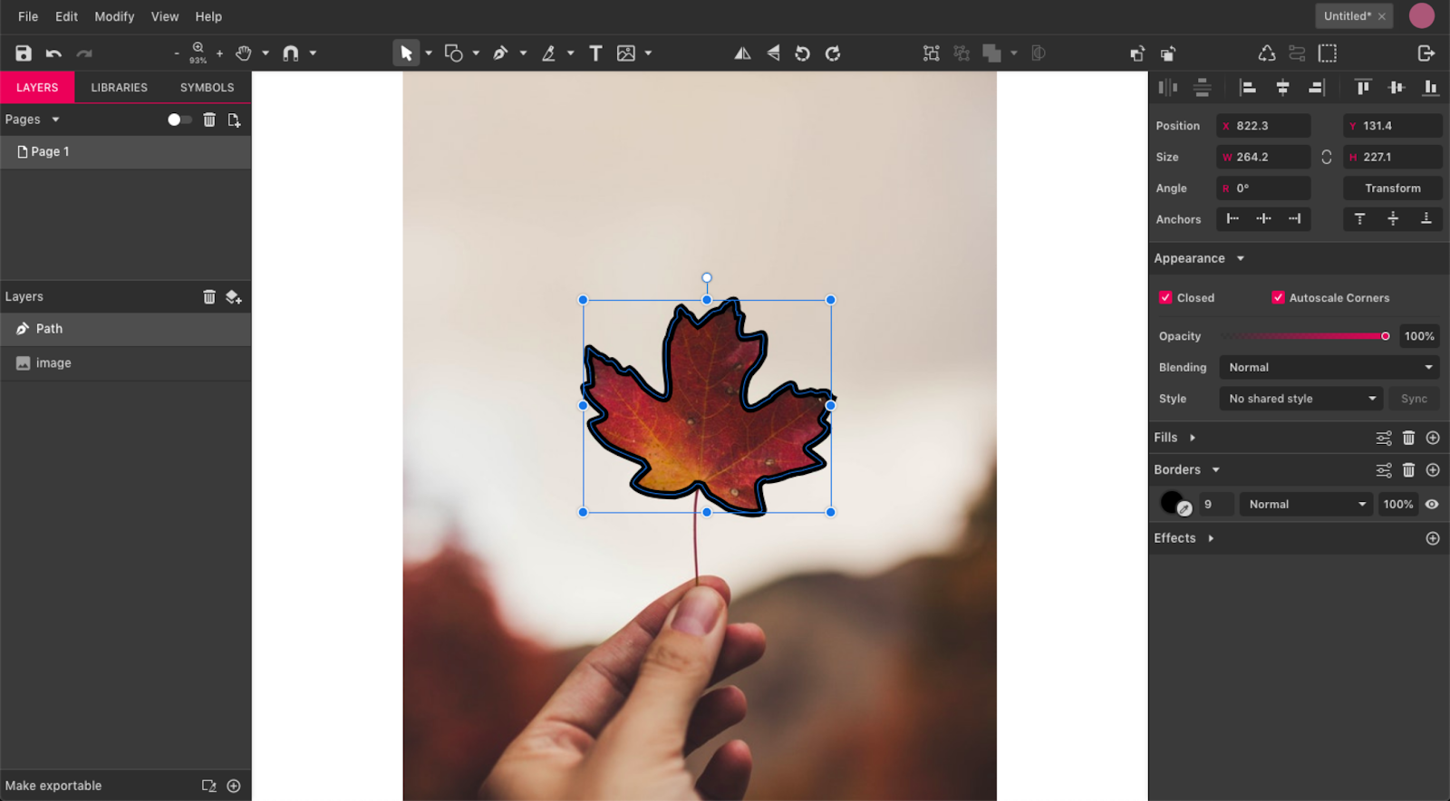 Removing parts of an image - Corel Vector Help