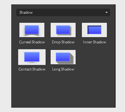 Shadow effects in Corel Vector