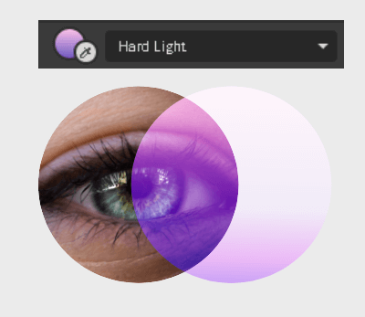 Hard light blend mode example