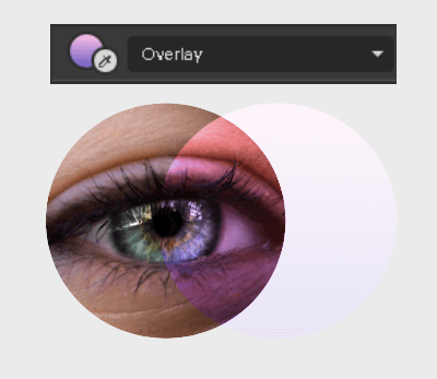 Overlay blend mode example